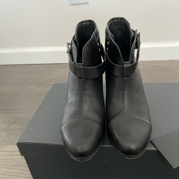 Rag & Bone Harrow Boot in Black Leather Sz 37.5 - Picture 7 of 9